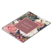 Carnet Bouquet de fleurs romantique (Côté gauche)