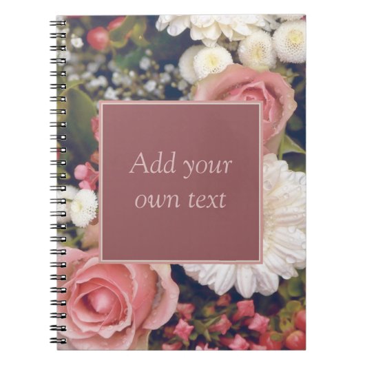 Carnet Bouquet de fleurs romantique (Devant)
