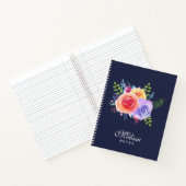 Carnet Bouquet de fleurs Rose aquarelle (Intérieur)