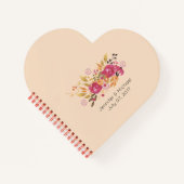 Carnet Bouquet de fleurs rose et orange sur Arrière - pla (Devant)