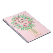 Carnet Bouquet de fleurs roses (Côté Droit)
