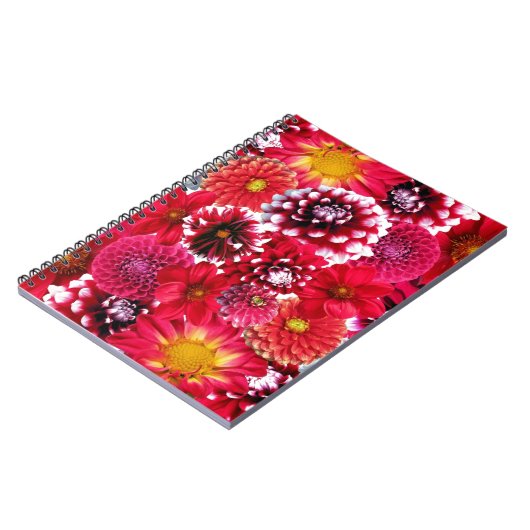 Carnet Bouquet de fleurs rouges (Côté gauche)