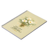 Carnet Bouquet de fleurs sauvages blanches (Côté gauche)