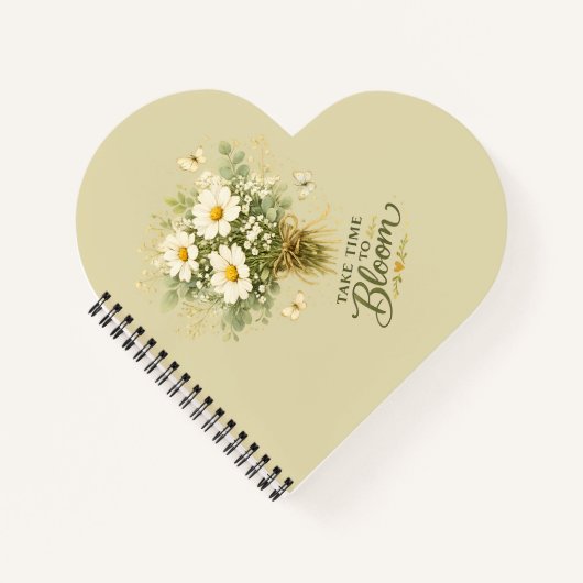 Carnet Bouquet de fleurs sauvages blanches (Devant)