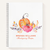 Carnet Bouquet de pompage mignon et de feuillage d'automn (Devant)