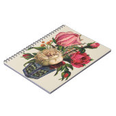 Carnet Bouquet de roses à fleurs de style victorien rose (Côté gauche)