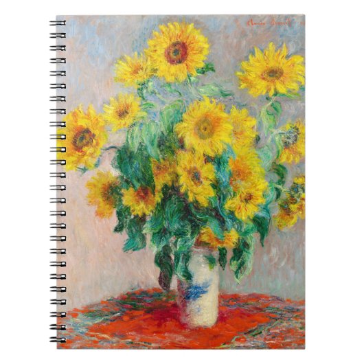 Carnet Bouquet de tournesols Claude Monet (Devant)