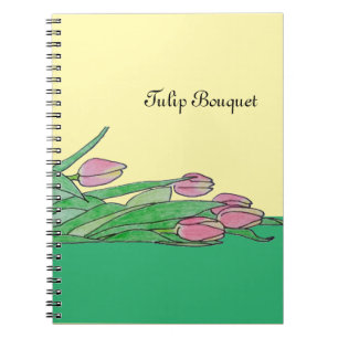 Carnet Bouquet de tulipes allongé