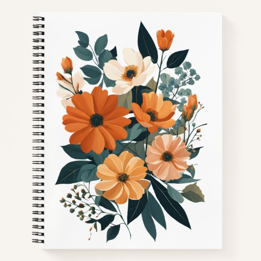 Carnet Bouquet des fleurs d'automne (Devant)
