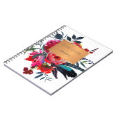 Carnet Bouquet en cuivre de la marine rouge école branché (Côté gauche)