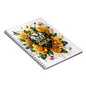 Carnet Bouquet enchanteur de Roses d'or et de coeur (Côté Droit)