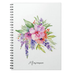 Carnet Bouquet floral aquarelle
