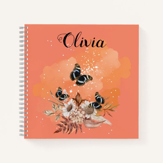 Carnet Bouquet floral blooming garden (Devant)