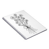 Carnet Bouquet floral minimaliste (Côté Droit)