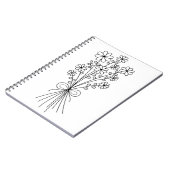 Carnet Bouquet floral minimaliste (Côté gauche)