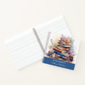 Carnet bouquet lunaire bouquins fleurs aquarelle (Intérieur)