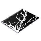 Carnet Bouquet Noir : Abstrait noir et blanc (Côté gauche)