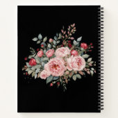 Carnet Bouquet rose et rose rouge (Dos)