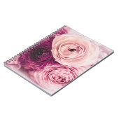 Carnet Bouquet rose romantique : marque vintage. (Côté gauche)