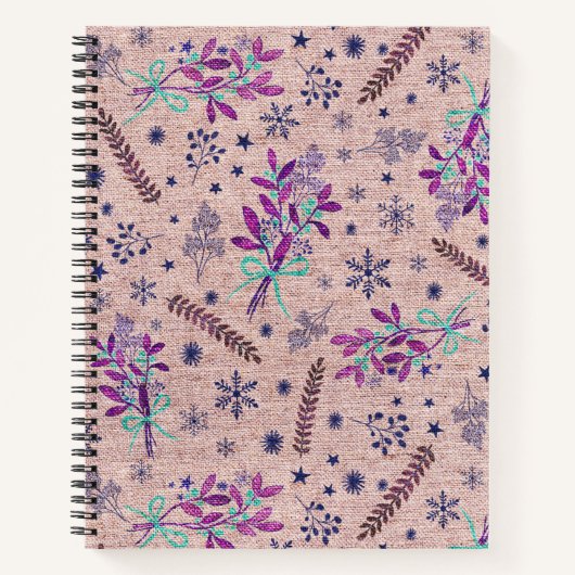 Carnet Bouquet saint de Noël - Rose poussiéreux (Devant)