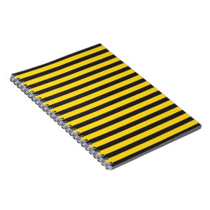 Carnet Bourdon Noir Jaune Lignes Horizontales