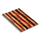 Carnet Bourgogne Or Péché Rayures (Côté Droit)