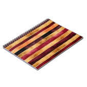 Carnet Bourgogne Or Péché Rayures (Côté gauche)