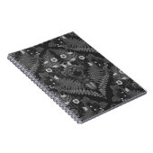 Carnet Bousier et fougères, en noir et blanc (Côté Droit)