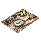 Carnet boussole nautique côtière d'antiquité de corde de (Côté gauche)