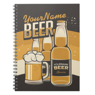 Carnet Bouteille de bière personnalisée Barre de brassa