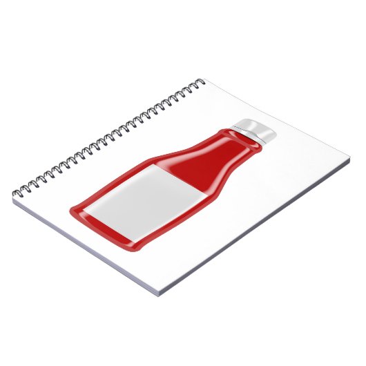 Carnet Bouteille de ketchup avec l'étiquette vide (Côté gauche)