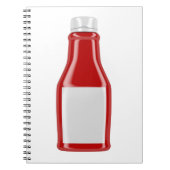 Carnet Bouteille de ketchup avec l'étiquette vide (Devant)