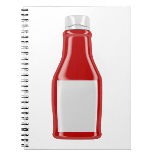 Carnet Bouteille de ketchup avec l'étiquette vide