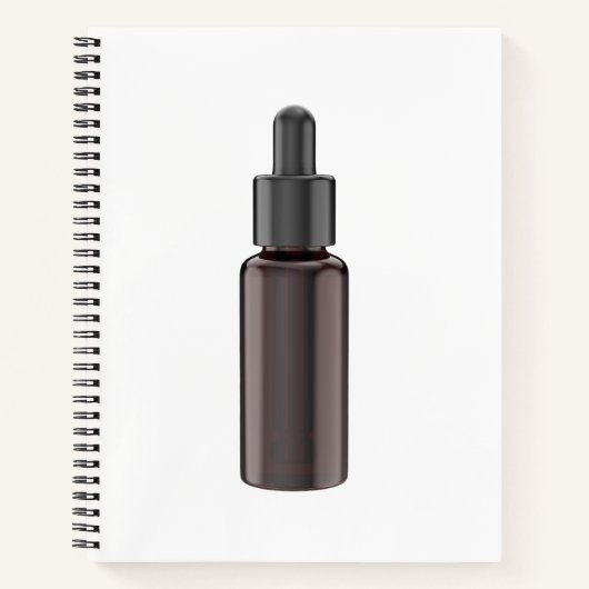 Carnet Bouteille de verre avec pipette (Devant)