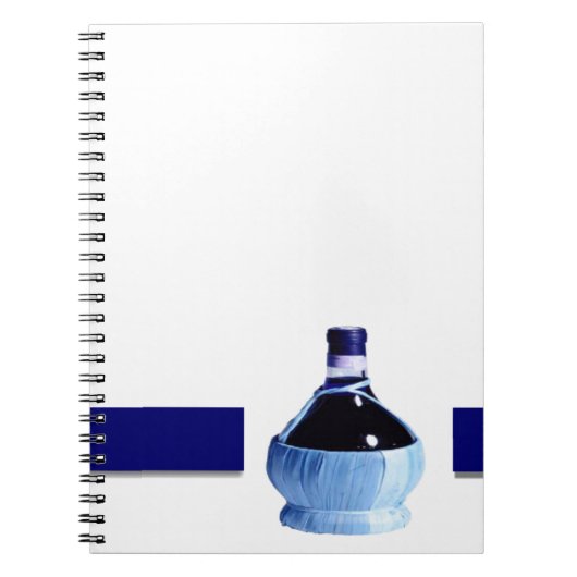 Carnet bouteille de vin bleu (Devant)