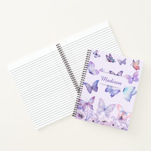Carnet Bouteilles d'aquarelle Fleur sauvage Jardin Lilac (Intérieur)