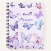 Carnet Bouteilles d'aquarelle Fleur sauvage Jardin Lilac (Devant)