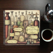 Carnet Bouteilles de potion Witchy Dark Academia, personn