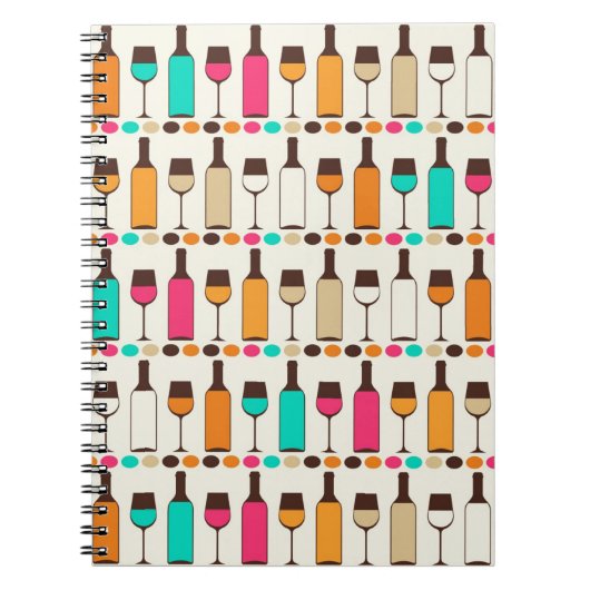 Carnet Bouteilles et verres rétro (Devant)
