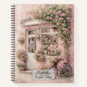 Carnet Boutique de fleurs avec bicyclette (Devant)