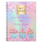 Carnet Boutique de pâtisserie gâteaux brillants nom (Devant)