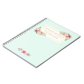 Carnet Boutique florale d'aquarelle en pastel chic (Côté gauche)
