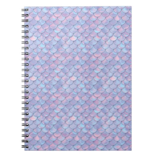 Carnet Boutique Mermaid Tail Scale Pastel Purple Sparkle (Devant)