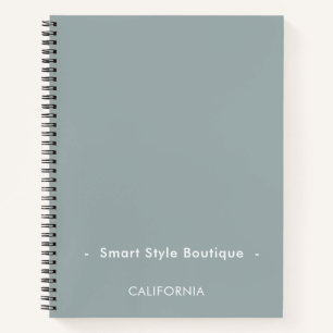 Carnet Boutique minimaliste de luxe Dusty Blue