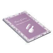 Carnet Boutique moderne violet fleurie cheveux et beauté (Côté Droit)