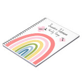 Carnet Bouton arc-en-ciel Pastel (Côté gauche)