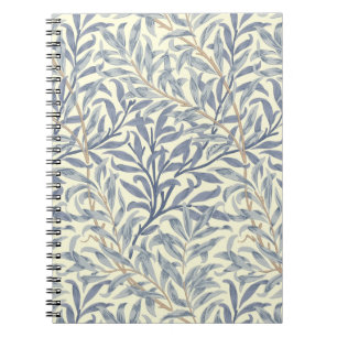 Carnet Bouton bleu saule (par William Morris)
