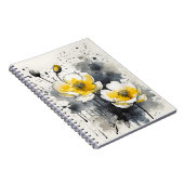 Carnet Bouton d'or - Fleurs aquarelle (Côté Droit)