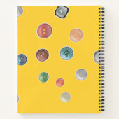Carnet Boutons colorés couturier jaune (Dos)
