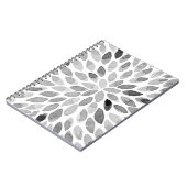 Carnet Boutons de brosse d'aquarelle - noir et blanc (Côté gauche)